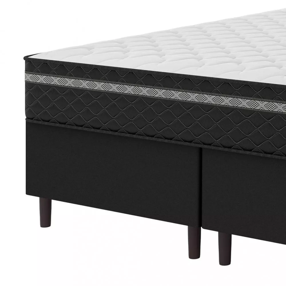 Cama Box Queen 158cm Molas Ensacadas Bari 2Cen Umaflex