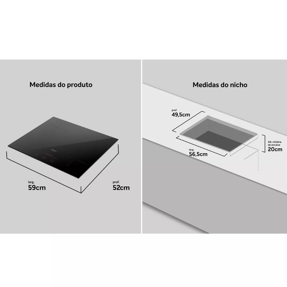 Cooktop de Indução 4 Bocas Dako Supreme