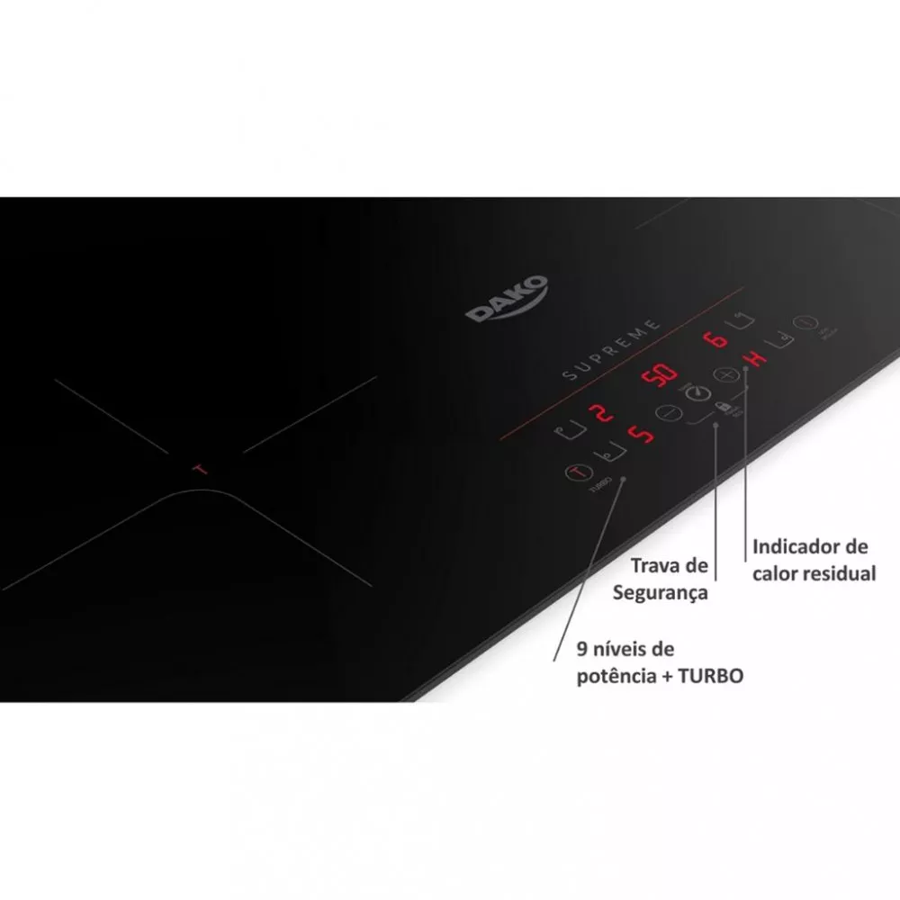 Cooktop de Indução 4 Bocas Dako Supreme