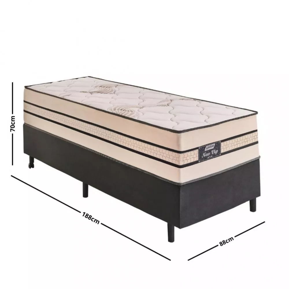 Cama Box Solteiro 88cm Molas Ensacadas New Vip Gazin