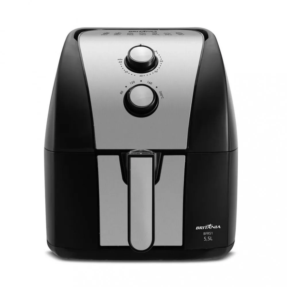 Image 0 of 10 of Fritadeira Elétrica Air Fryer Britânia 5,5L BFR51