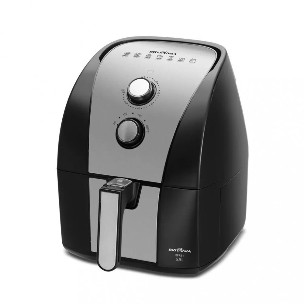 Image 6 of 10 of Fritadeira Elétrica Air Fryer Britânia 5,5L BFR51