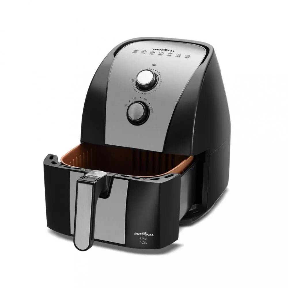 Image 7 of 10 of Fritadeira Elétrica Air Fryer Britânia 5,5L BFR51