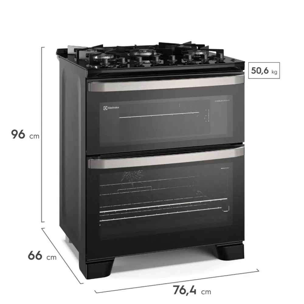 Image 2 of 5 of Fogão 5 Bocas Electrolux Experience FE5DP com Mesa de Vidro