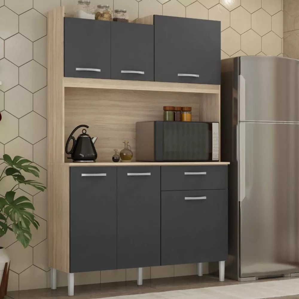Cozinha Compacta 6 Portas 1 Gaveta Iris Demobile