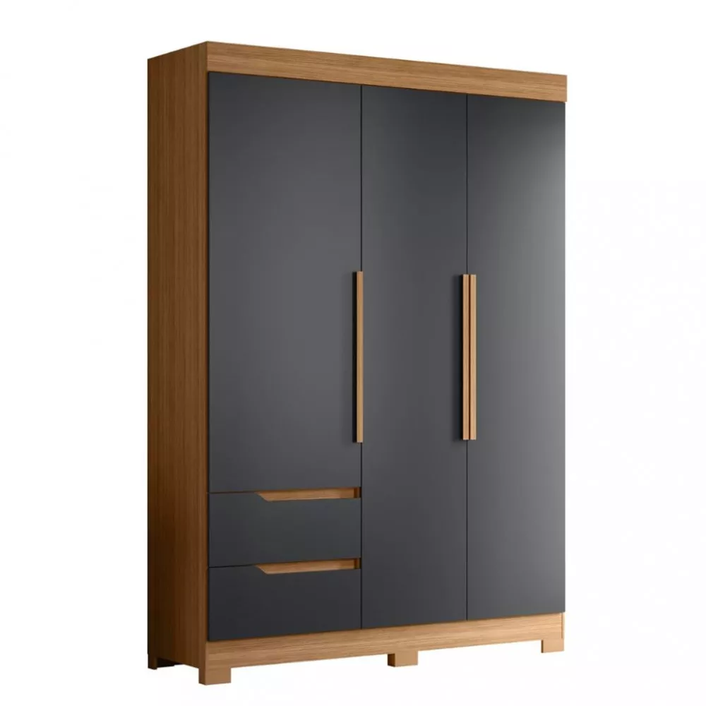 Guarda Roupa Solteiro 3 Portas 2 Gavetas Vivance  Albatroz