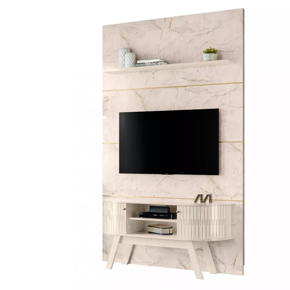 Rack com Painel para TV até 65 Polegadas 2 Portas com Pés Silverstone Madetec