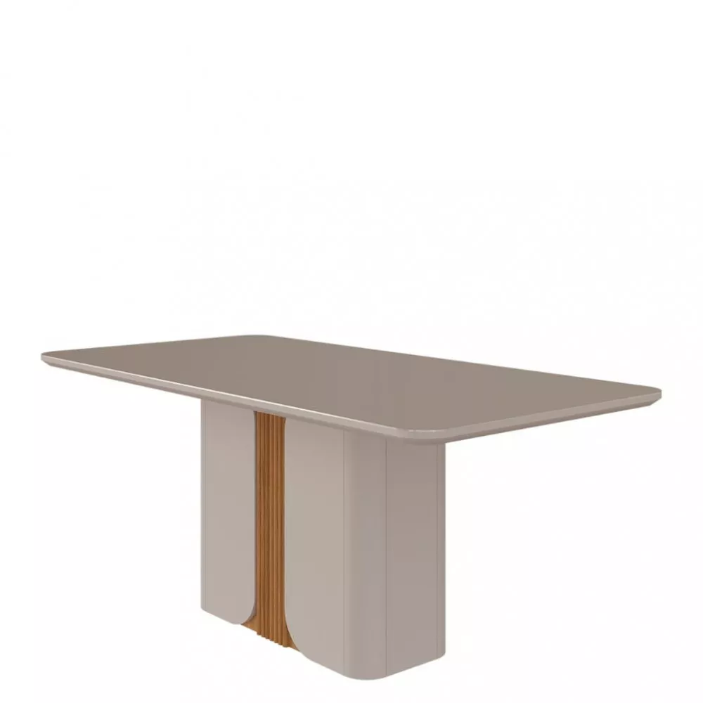 Mesa de Jantar 180cm Com Vidro Charlote Cimol