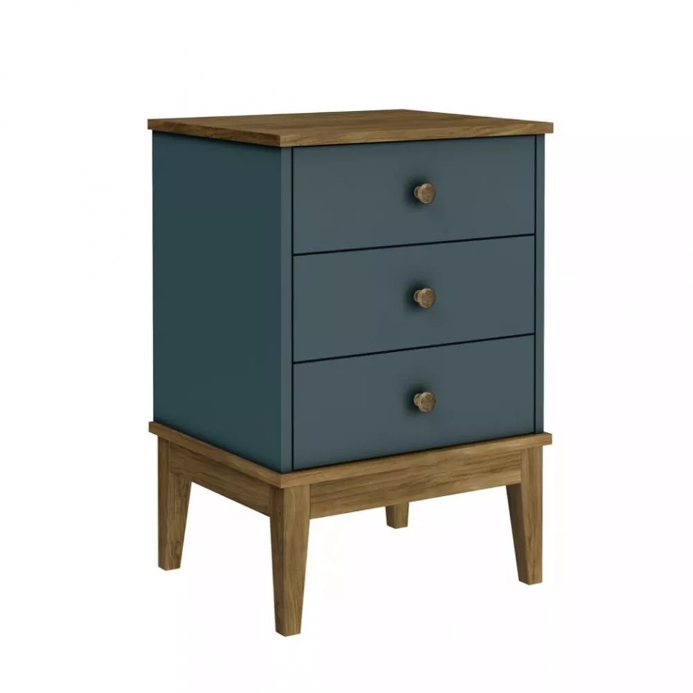 Mesa de Cabeceira 3 Gaveta Colonial Movelbento