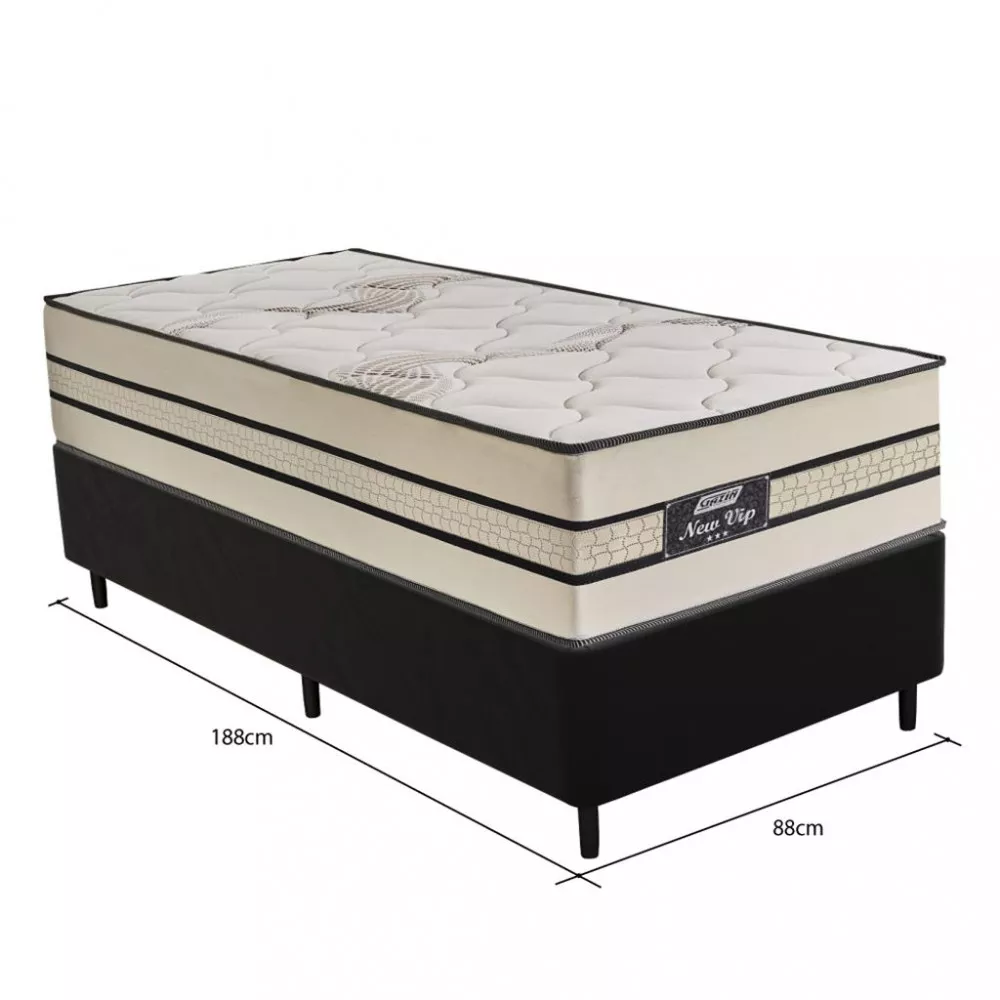 Cama Box Solteiro 88cm Molas Ensacadas New Vip 2CEN Gazin