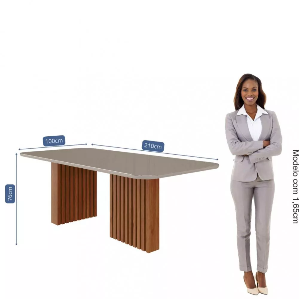 Mesa de Jantar 210cm Retangular Ester Cimol