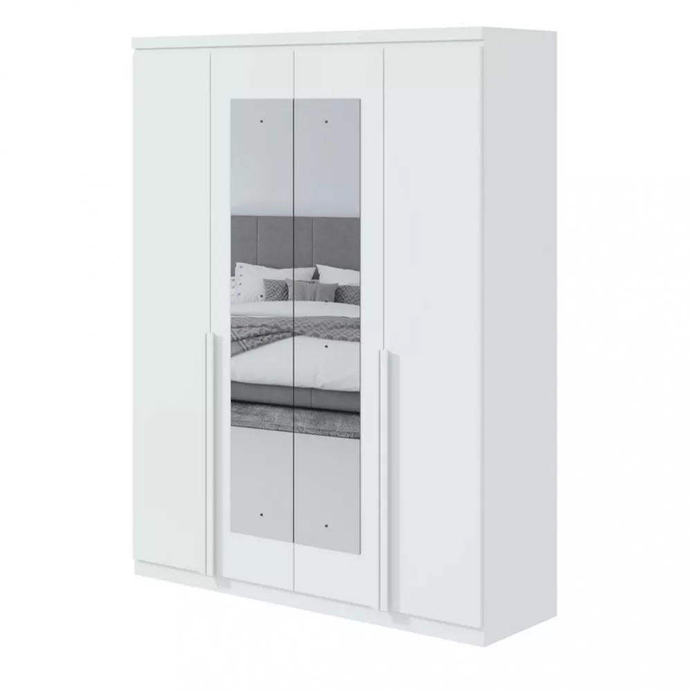Guarda Roupa Casal com Espelho 4 Portas Alonzo Lopas
