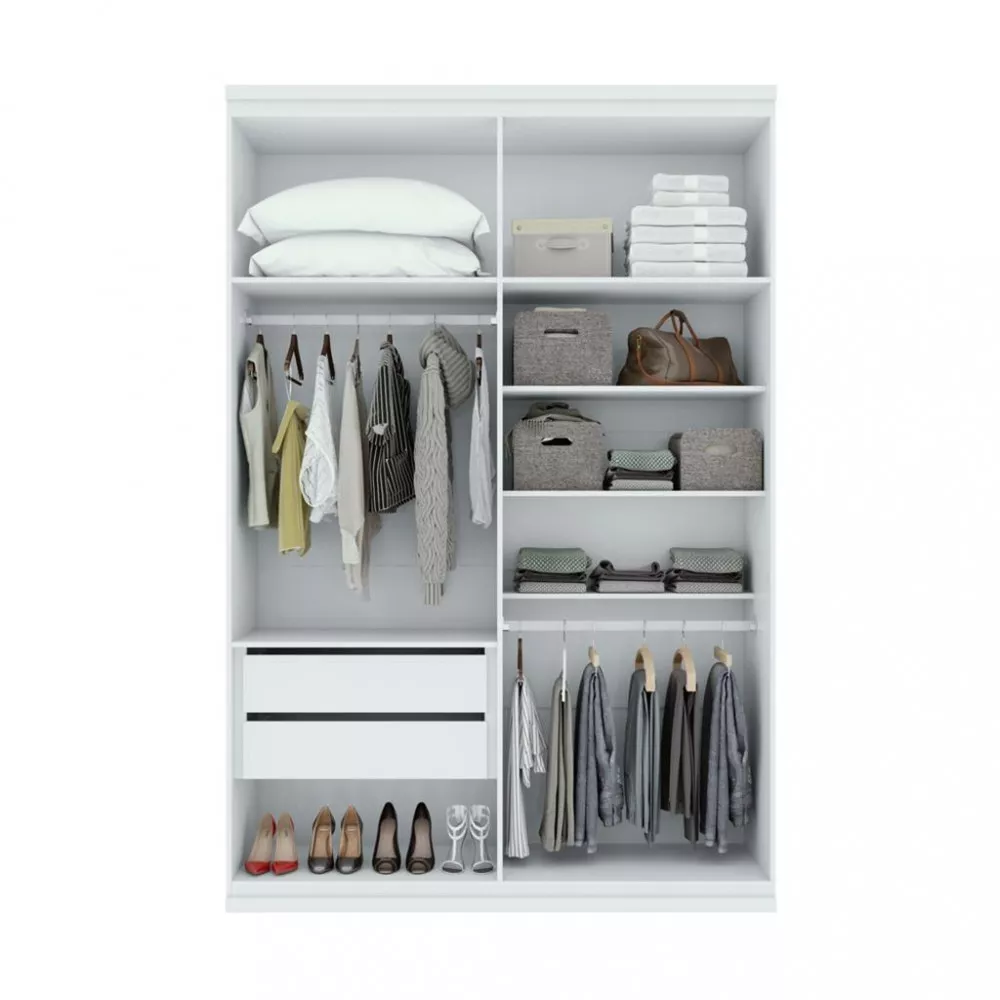 Guarda Roupa Casal com Espelho 4 Portas Alonzo Lopas