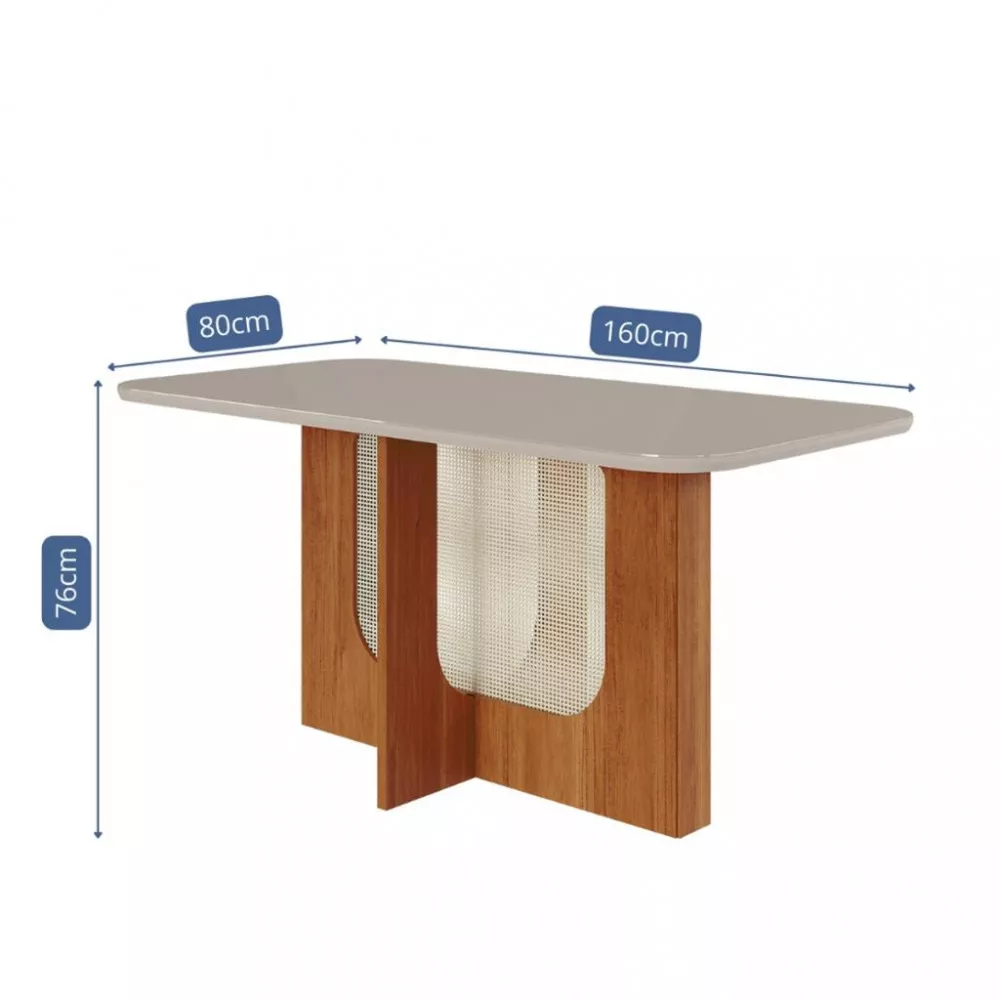 Mesa de Jantar 160cm Louise Cimol