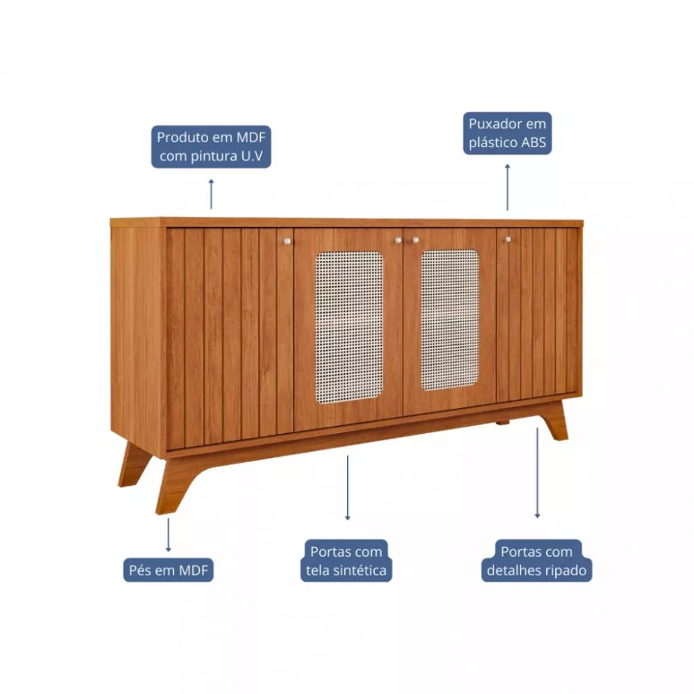 Balcão Buffet 4 Portas Tela Isa Cimol