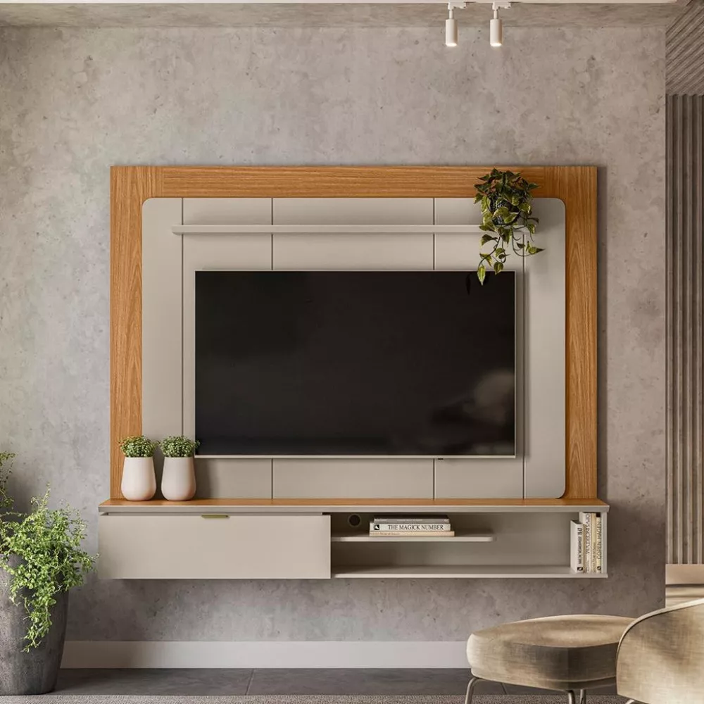 Painel para TV até 65 Polegadas 1 Porta Lugano Linea Brasil