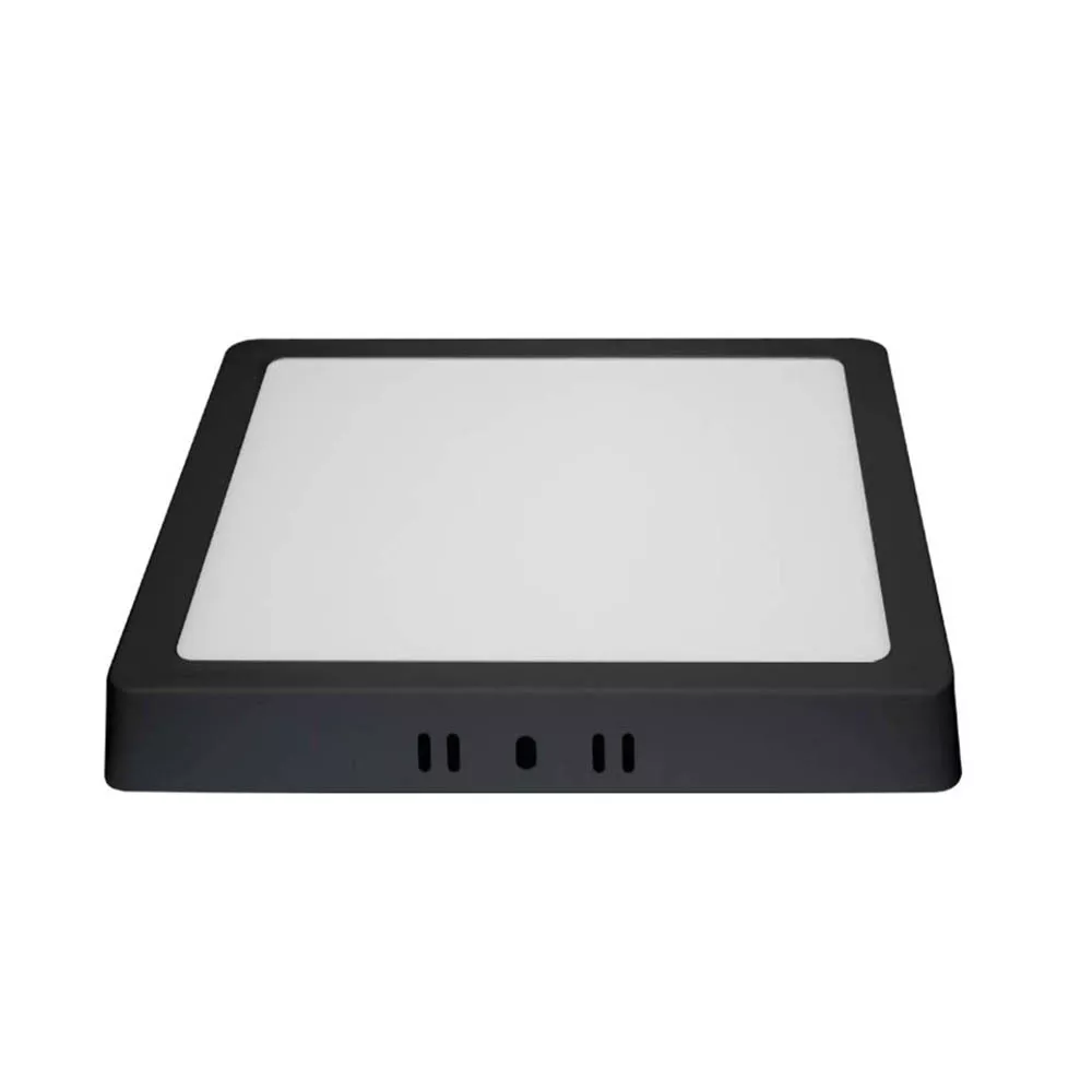 Painel Led Decorativo De Sobrepor Quadrado 24W 3000K Borda Preta Para Leitos - Blumenau