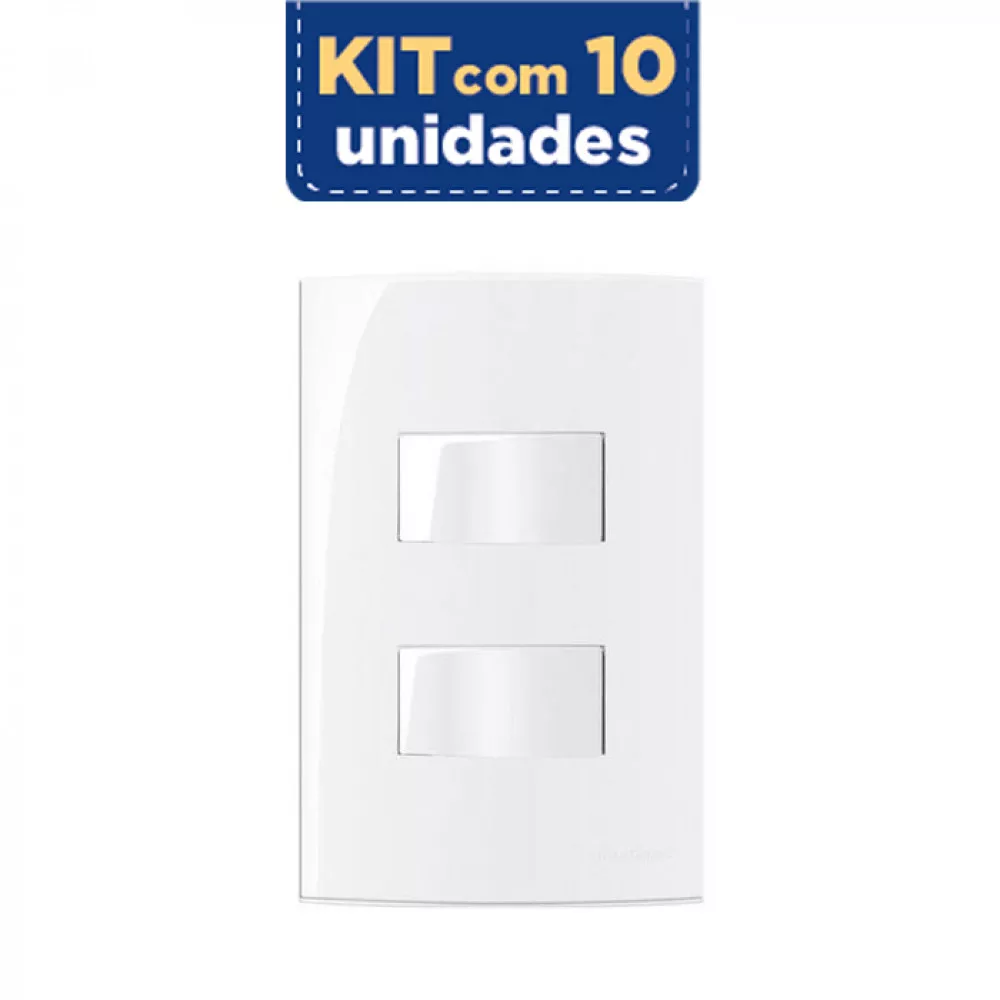 Interruptor Alto Brilho 1 Tecla Simples + 1 Tecla Separados 10a Sleek Margirius