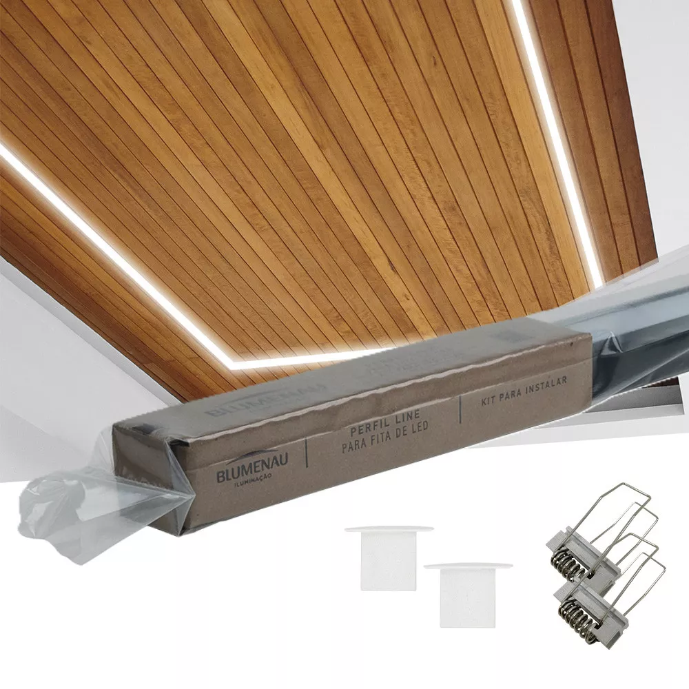 Perfil Individual De Embutir 36x27,5MM 3Mts Preto - Blumenau