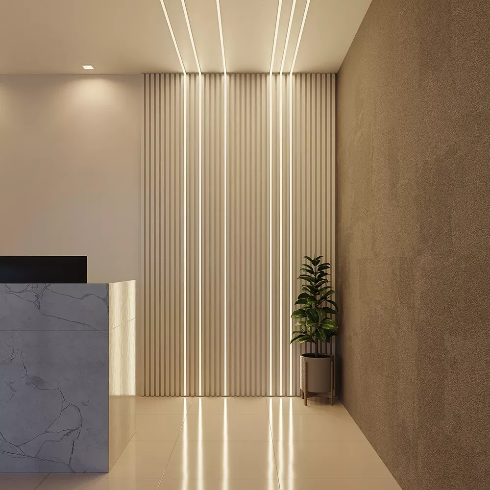 Perfil Individual De Embutir 36x27,5MM 3Mts Preto - Blumenau