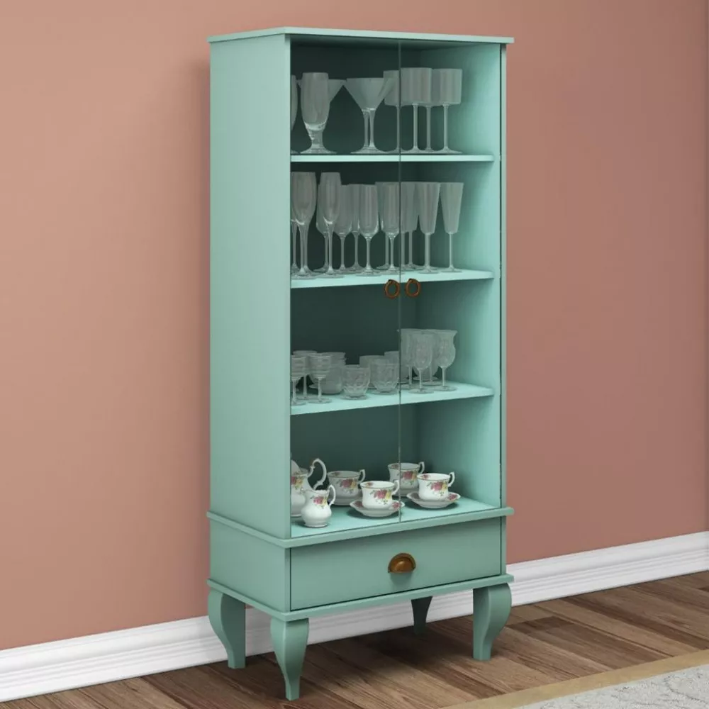 Cristaleira 2 Portas 1 Gaveta Clássica Movelbento