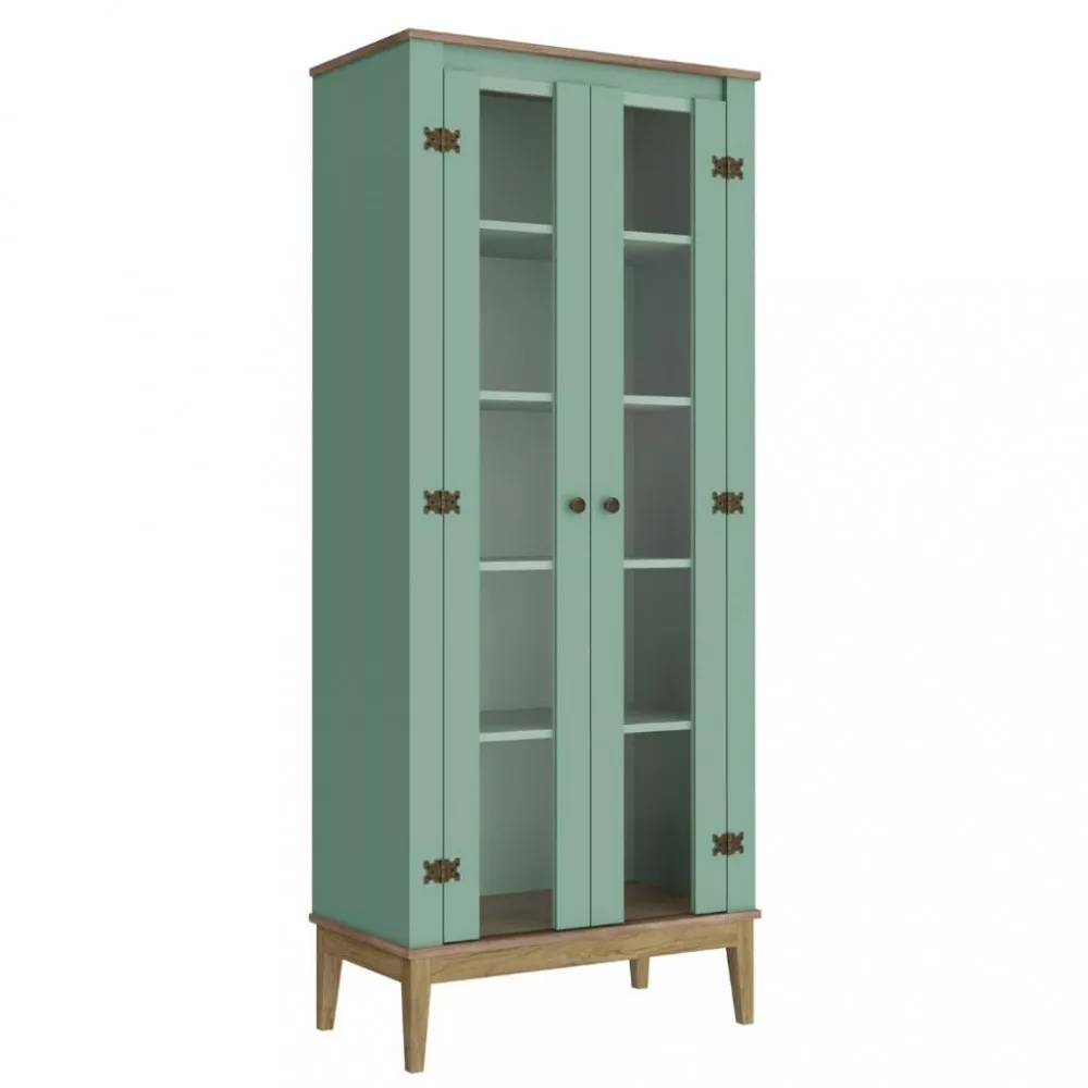 Cristaleira com Vidro 2 Portas Colonial MB 1019 Movelbento