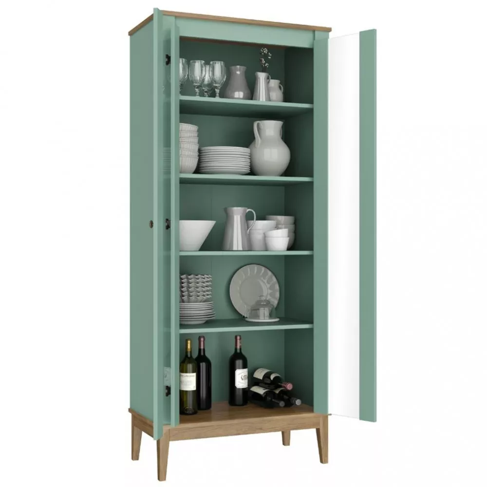 Cristaleira com Vidro 2 Portas Colonial MB 1019 Movelbento