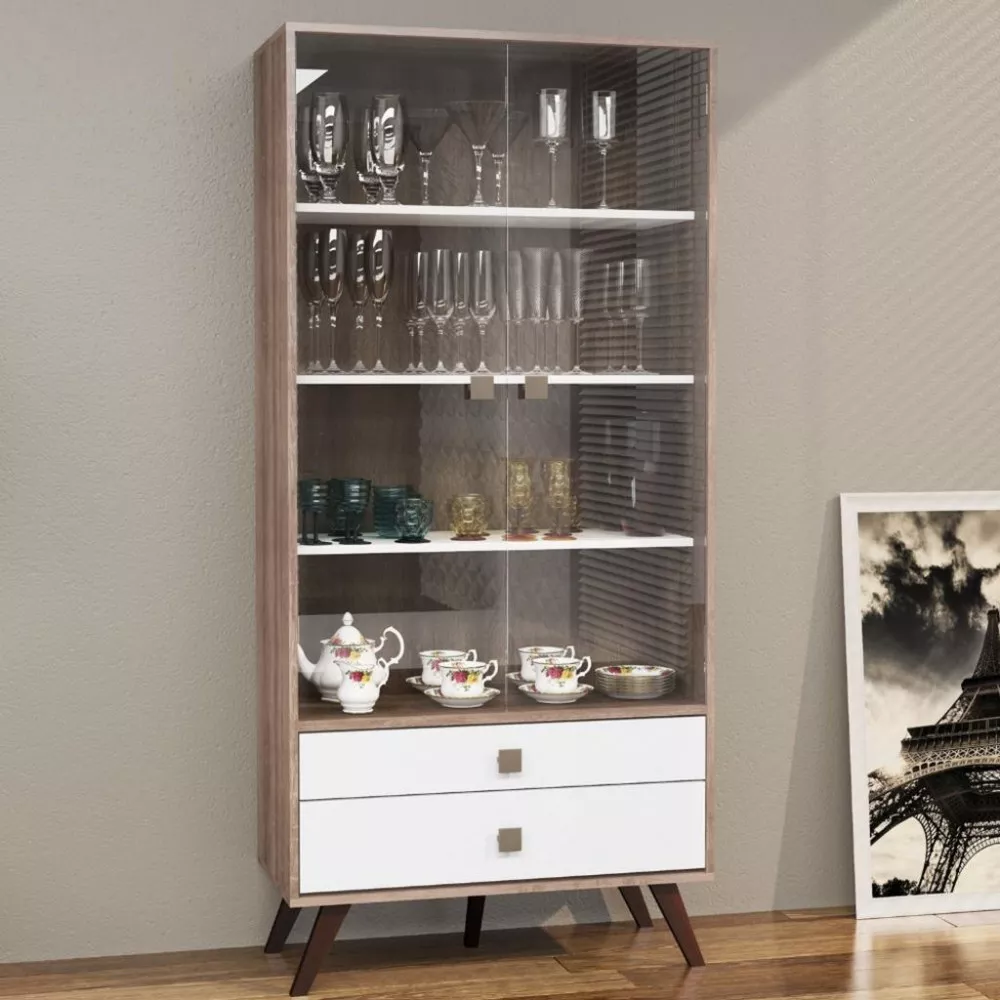 Cristaleira 2 Portas 2 Gavetas RT3151 Movelbento