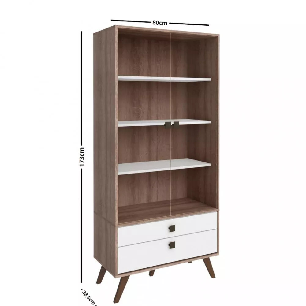 Cristaleira 2 Portas 2 Gavetas RT3151 Movelbento