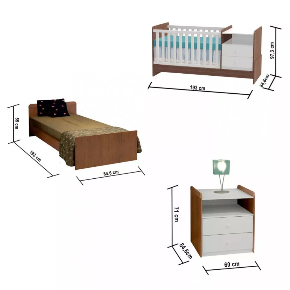 Berço Multifuncional Selena Carolina Baby