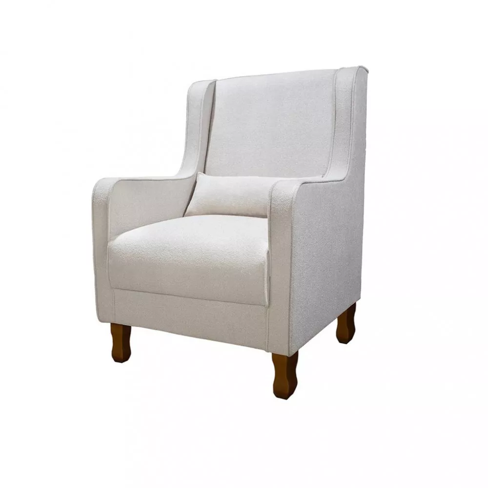 Poltrona Amamentação Boucle  Fixa Puff Sophia Phoenix Baby