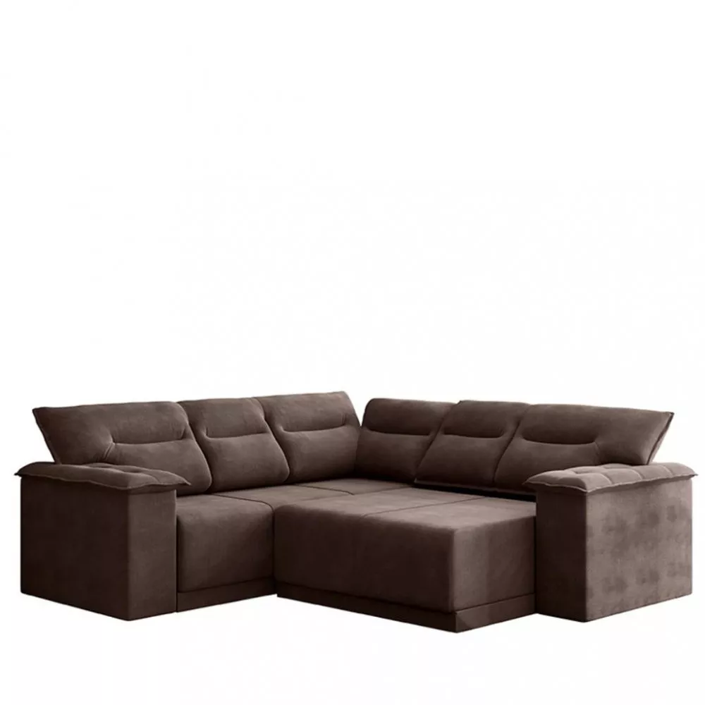 Sofá de Canto 5 Lugares Retratil Coliseu Flash