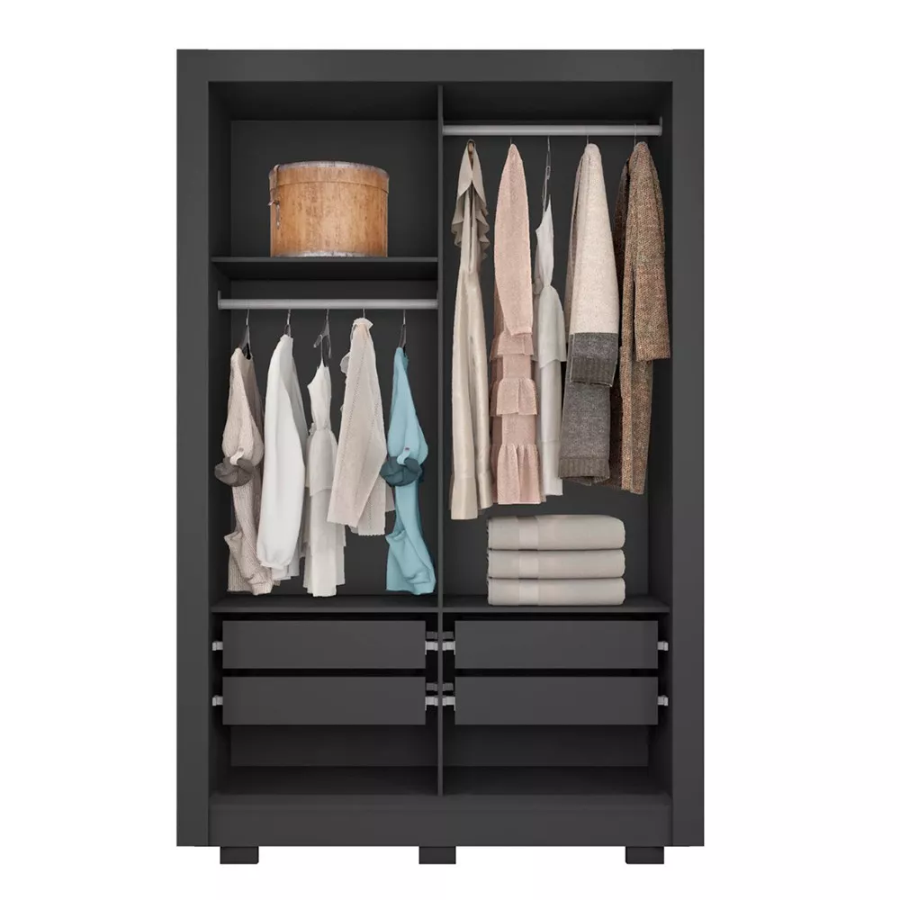 Guarda Roupa 2 Portas 4 Gavetas com Santiago Caemmun