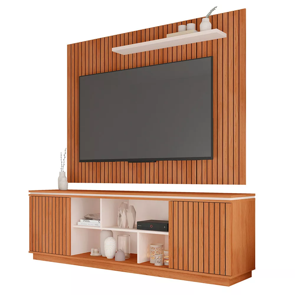 Composição Rack Simetria com Painel Aegon para Tv até 70 Polegadas Caemmun