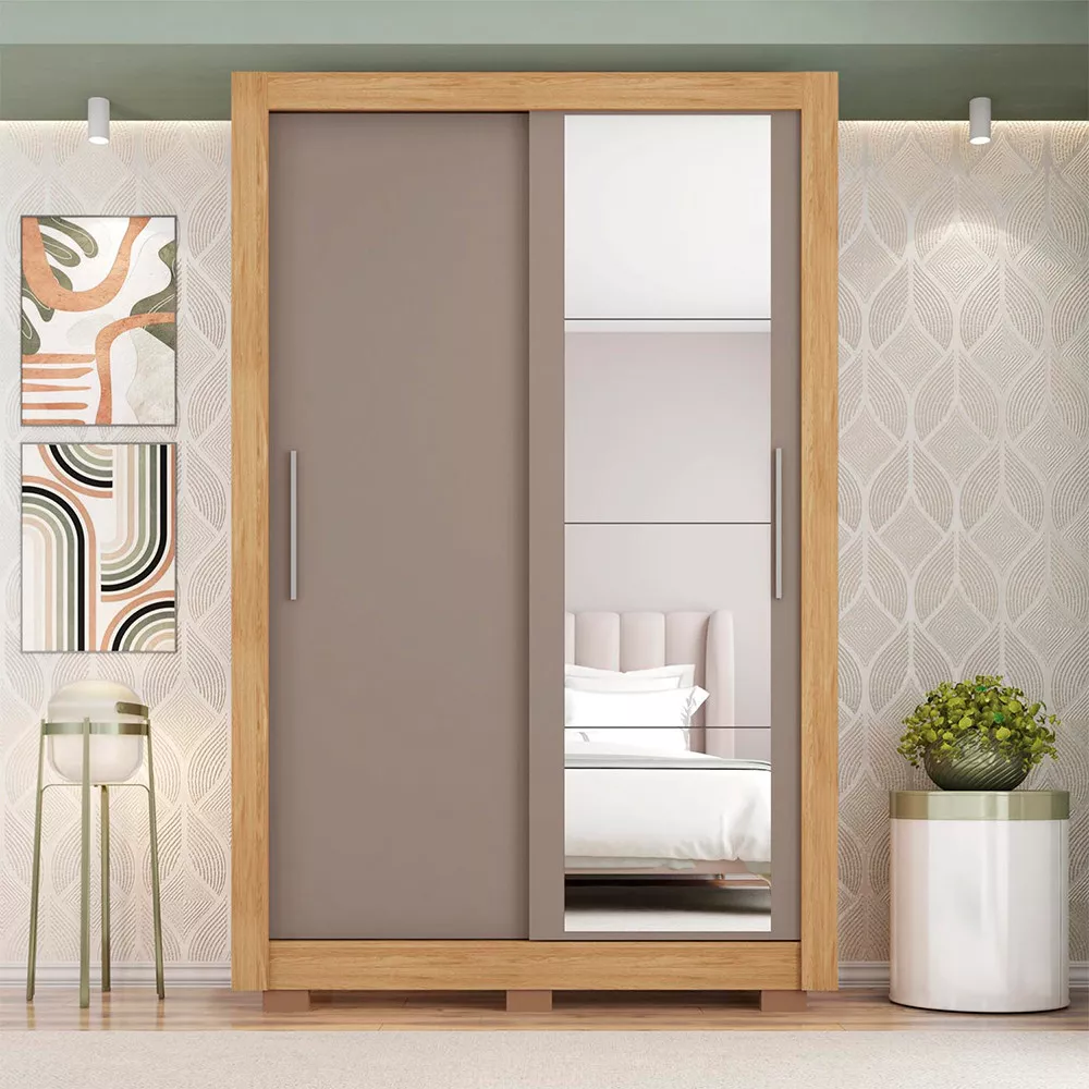 Guarda Roupa com Espelhos 2 Portas com Pés Santiago Caemmun