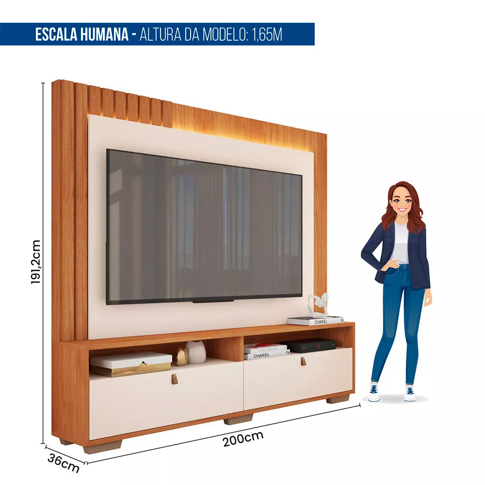 Painel Home Theater para Tv até 70 Polegadas Fox Caemmun