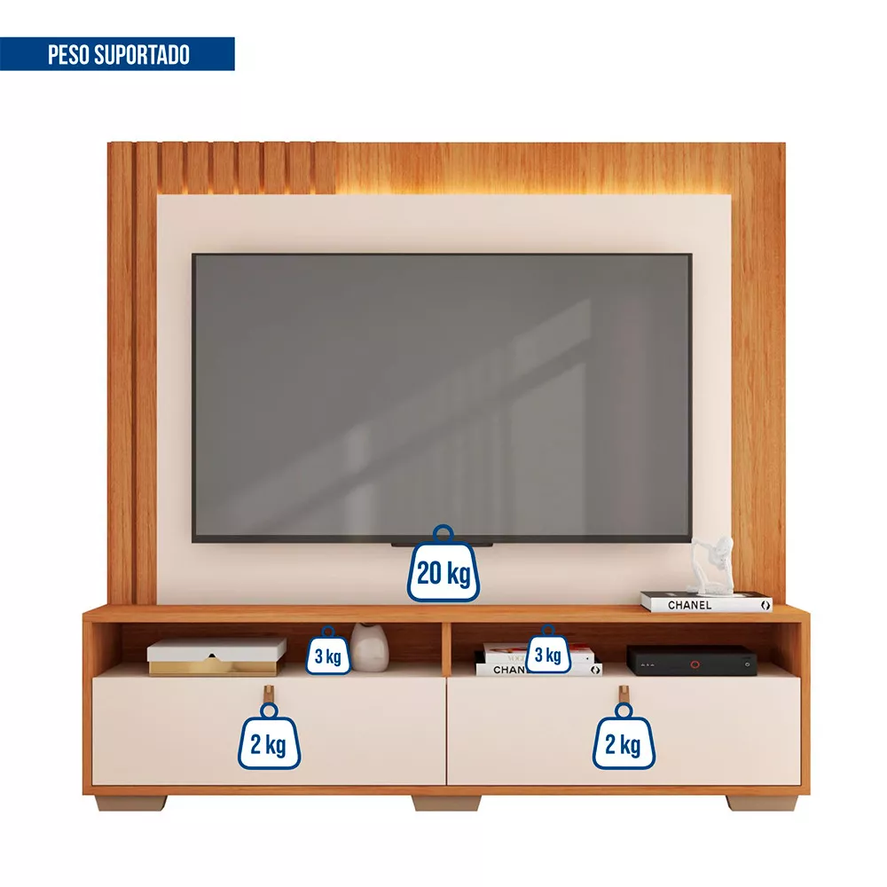 Painel Home Theater para Tv até 70 Polegadas Fox Caemmun