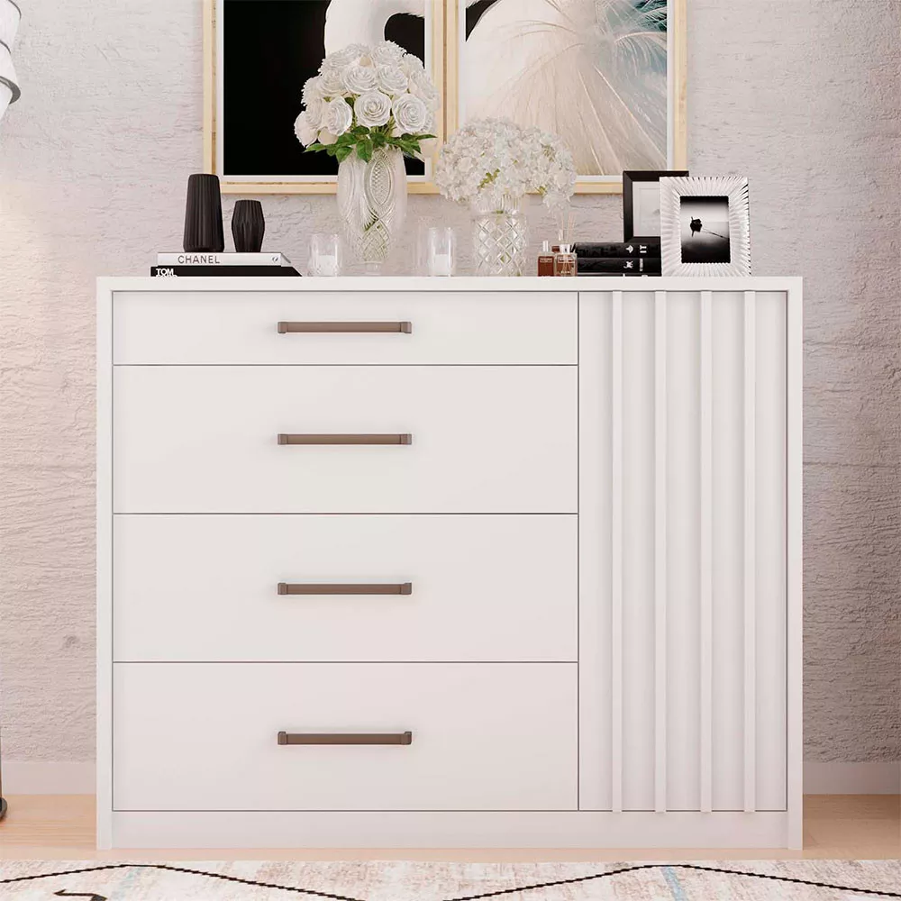 Cômoda Palacius 1 Porta 4 Gavetas Caemmun