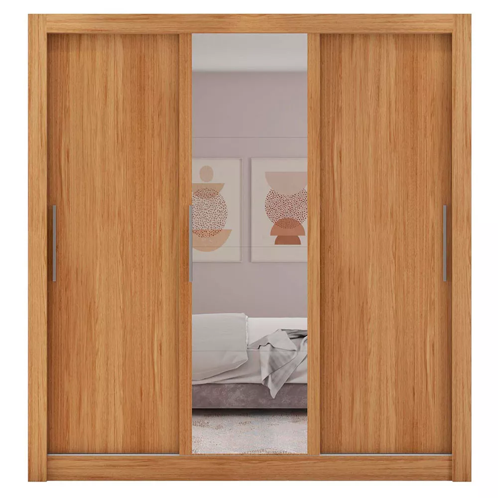Guarda Roupa com Espelhos 3 Portas 2 Gavetas Santiago Caemmun