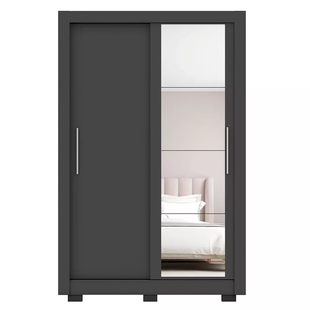 Guarda Roupa com Espelhos 2 Portas 4 Gavetas com Pés Santiago Caemmun