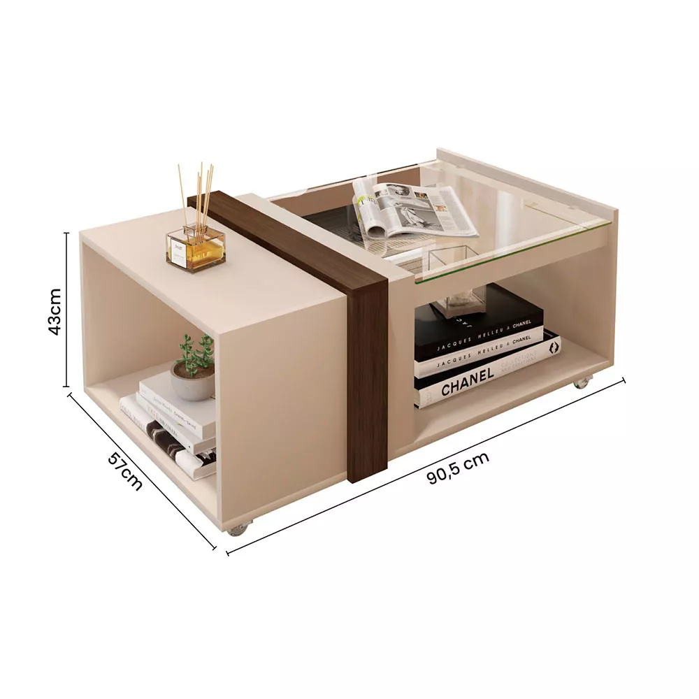 Mesa de Centro para Sala de Estar França Caemmun
