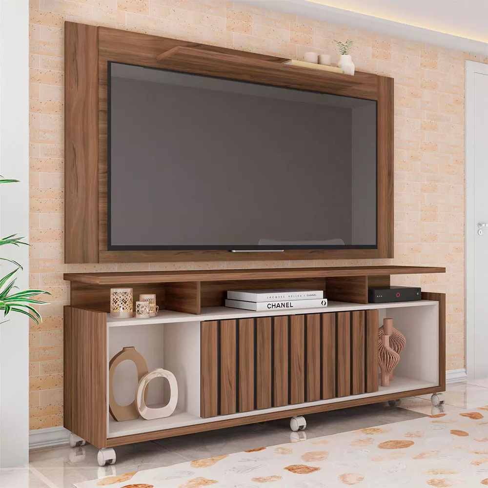 Composição Rack Oasis com Painel Extensível Múltiplus para Tv até 55 Polegadas Caemmun