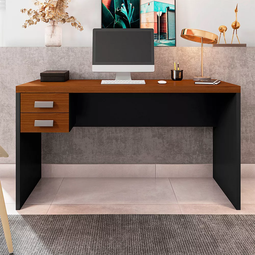 Mesa De Computador com Gaveteiro Escritório Studio 1.3 Caemmun