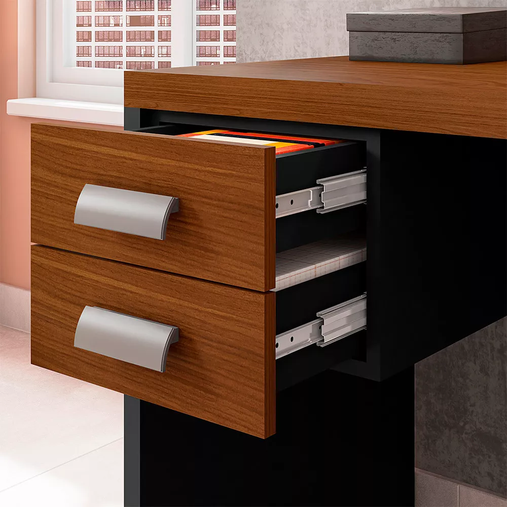 Mesa De Computador com Gaveteiro Escritório Studio 1.3 Caemmun