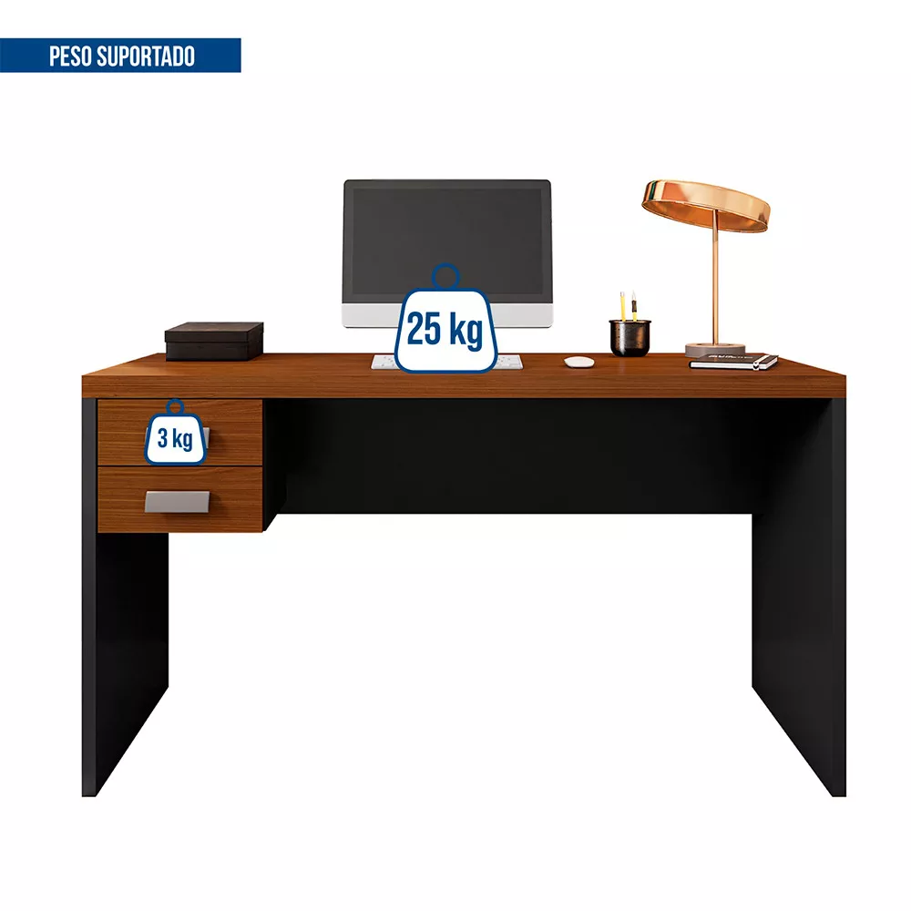 Mesa De Computador com Gaveteiro Escritório Studio 1.3 Caemmun