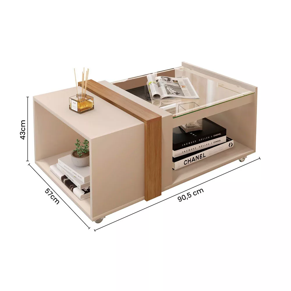 Mesa de Centro para Sala de Estar França Caemmun