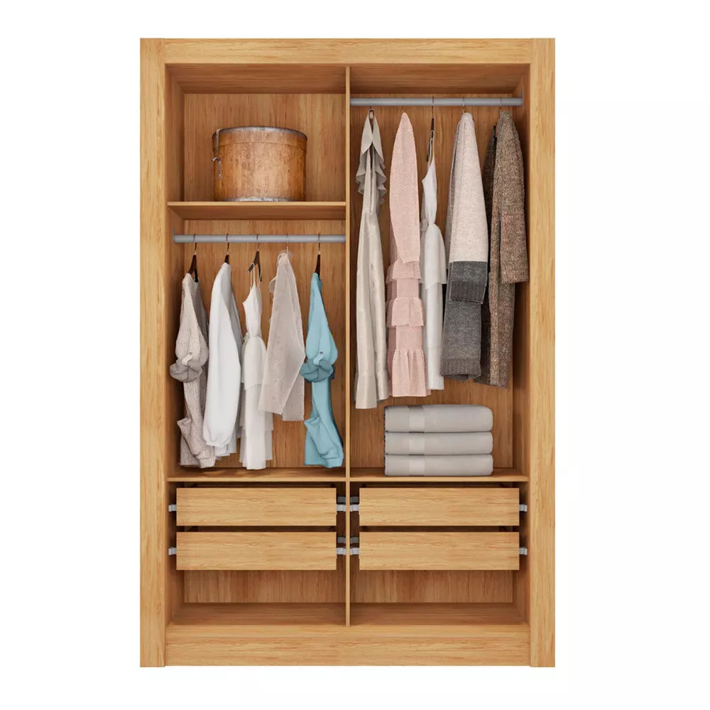 Guarda Roupa 2 Portas 4 Gavetas Santiago Caemmun