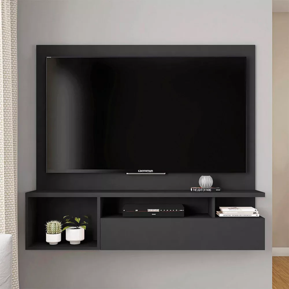 Painel para Tv até 55 Polegadas Nicho com Porta Basculante Brasil Caemmun