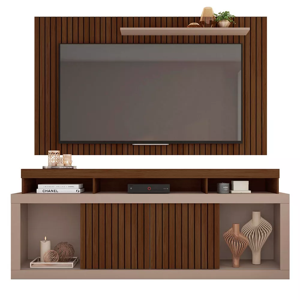 Rack com Painel para TV até 60 Polegadas New Oscar Caemmun