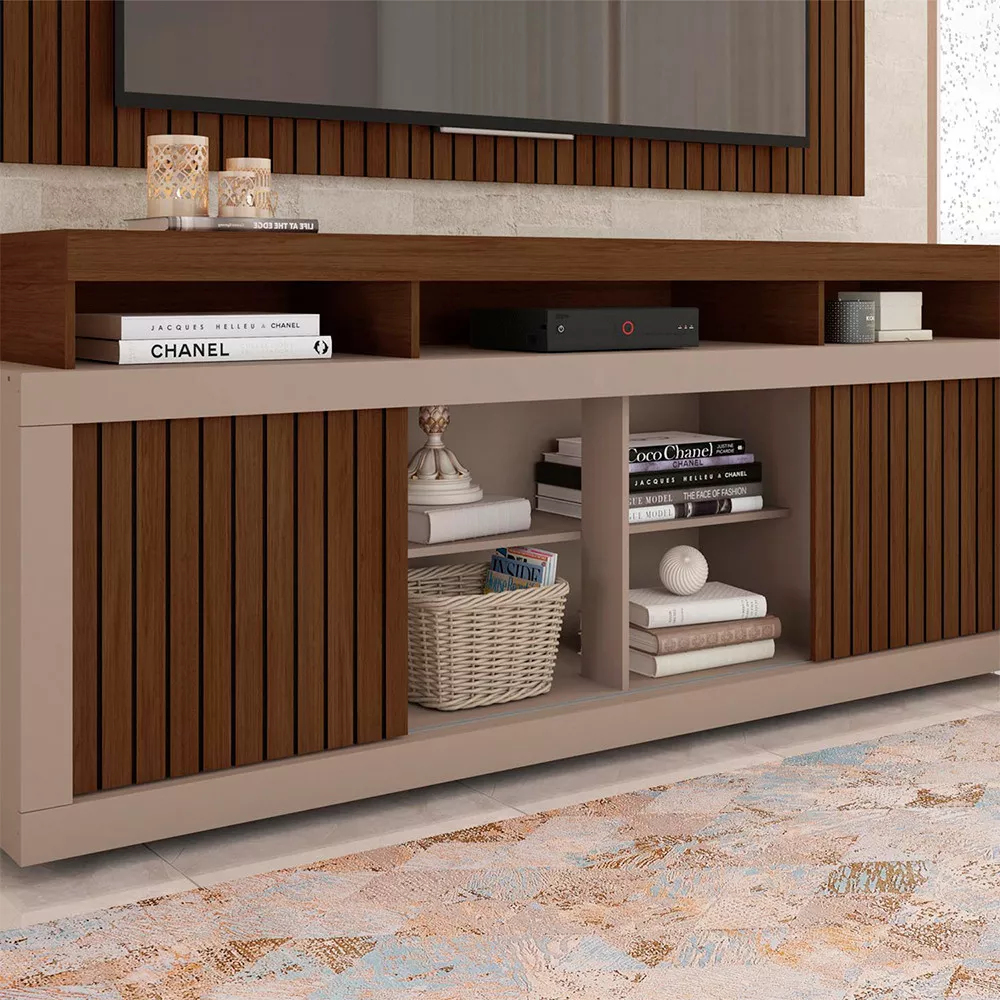 Rack com Painel para TV até 60 Polegadas New Oscar Caemmun